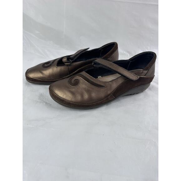 NAOT Shoes Matai Mary Jane Flats Womens 39 US 8-8.5 Leather Swirl Comfort - Picture 3 of 8